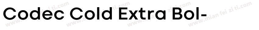 Codec Cold Extra Bol字体转换